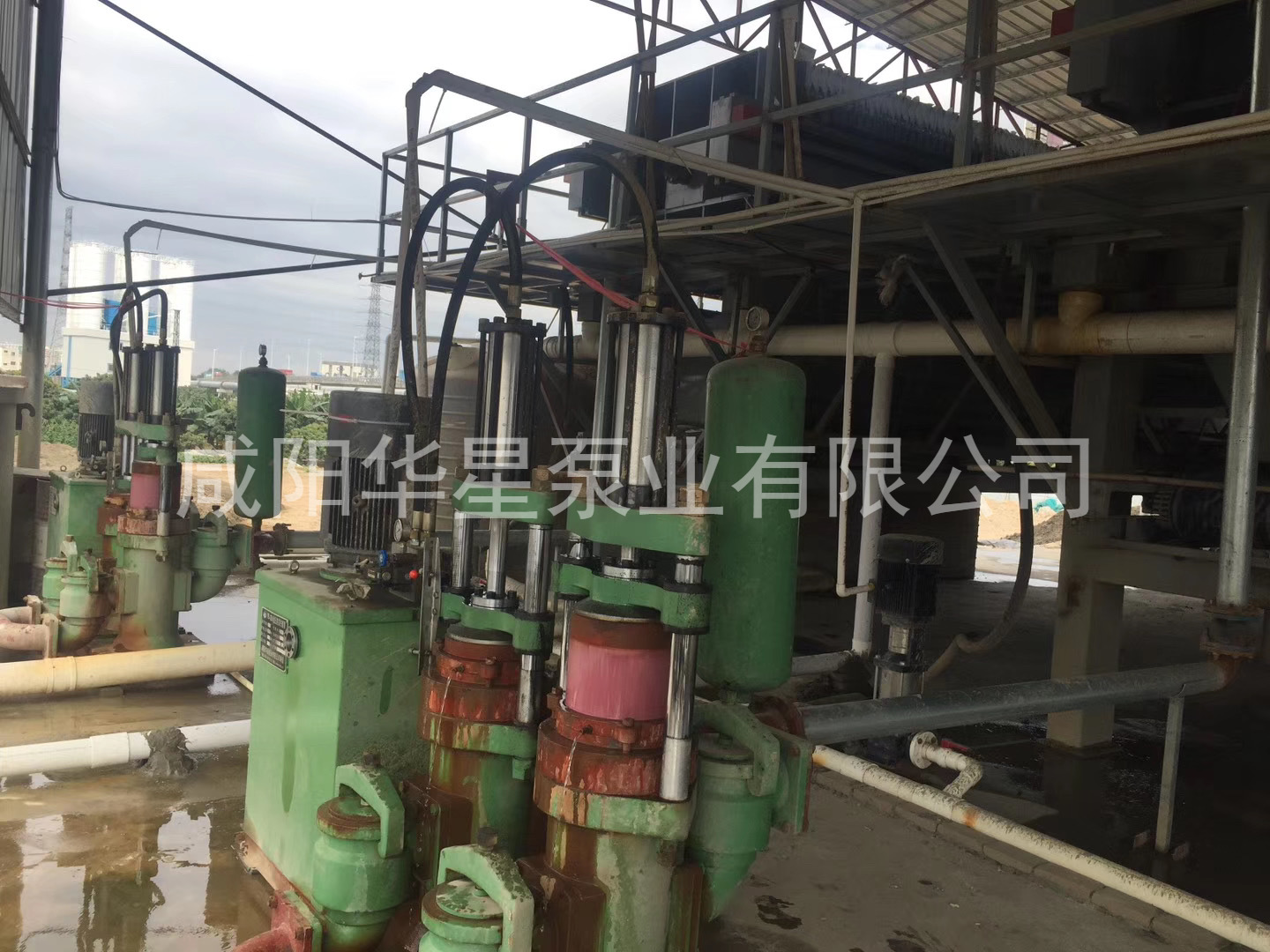 柱塞泥漿泵河道調(diào)蓄池河道清淤案例現(xiàn)場